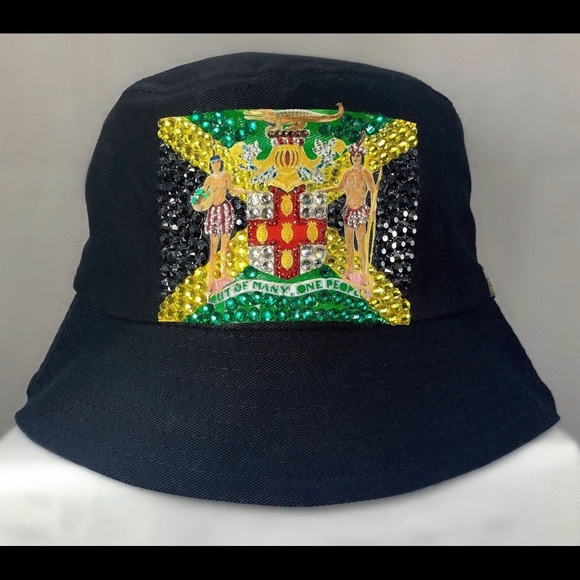 Art Of Faces LLC Accessories - Jamaica Bucket hat w/ Crystals and Rhinestones